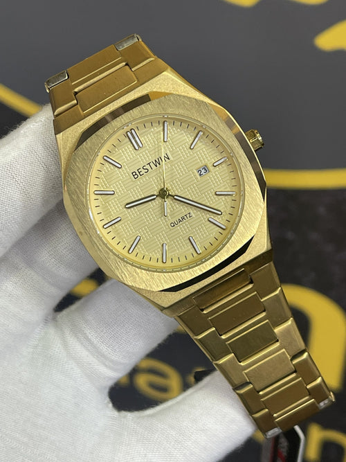 Best Win Luxury Gold Quartz Watch for Men