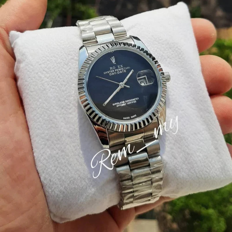 Rolex Oyster Perpetual Datejust – Silver with Black Dial