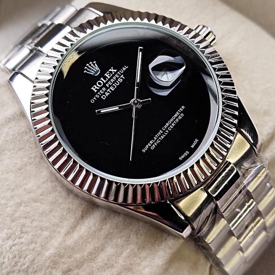 Rolex Oyster Perpetual Datejust – Silver with Black Dial